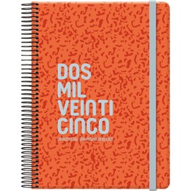 Dohe - 2025 Diary - Day Page, A5 (15 x 21 cm), 12 Months January to December, Hard Cover and Rubber, Planner in Spanish, 4 Pages of Stickers, Office Supplies - CUTE MAGMA