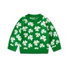 Infant St. Patrick's Irish Clover Shamrock Knitted Pullover Clover Sweater
