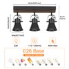 SEEBLEN 3-Light Kitchen Light Fixtures, Adjustable Ceiling/Wall Mount Spotlight, Industrial