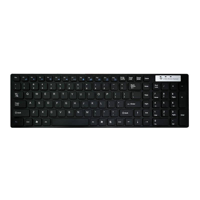 Supersonic SC-530KBM Ultra Thin Wireless Keyboard/Mouse Combo, Comfortable Typing, 15°