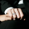 Titanium Men's Wedding Band, Promise Ring for Men Set with