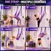 Yoga Stretch Strap for Flexibility Training – Purple Hanging Exercise