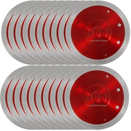 20Pcs Diamond Saw Blades, 4.5 Inch Circular Saw Blade, Super Thin Diamond Blade for Angle Grinder, Wet Tile Saw Blade, Tile Cutting Disc for Porcelain Tiles Marbles Ceramics Glass (Red)