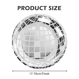 25PCS Silver Paper Plates, Disco Paper Plates Party Decorations, Silver Plates and Party Decorations for Birthday Party, 70'S Disco Party or Wedding