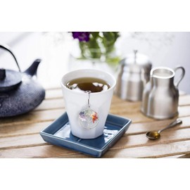 Natural Healing Crystals Quartz Tree of Life Tea Infuser, Tea Steeper for Loose Tea, 7 Chakras Gemstone Pendant 18/8 Stainless Steel Mesh Tea Ball designed by NSTaygate