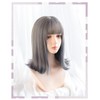 Eileen Gray Blue Wig, Natural Fluffy Feel, Women’s Wig, Straight,
