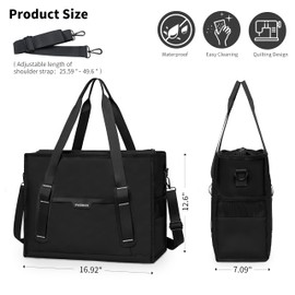 PASMAN Utility Tote Bag for Women,Teacher tote Bag with bottom support panel, work tote bags for women, nurse bag(Purple)