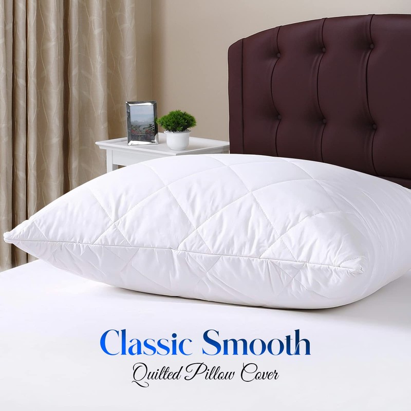 Sunshine Comforts Microfiber Pillow Protectors 4 pack Non-Iron Breathable, Soft