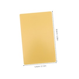 jojofuny 50pcs Gold Metal Engraving Blanks Aluminum Business Card Blanks for Marking Slim Design Multipurpose Use Professional Settings