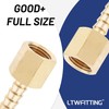 LTWFITTING Brass BSP Fitting Coupler/Adapter 1/4-Inch Female BSPP x 6mm