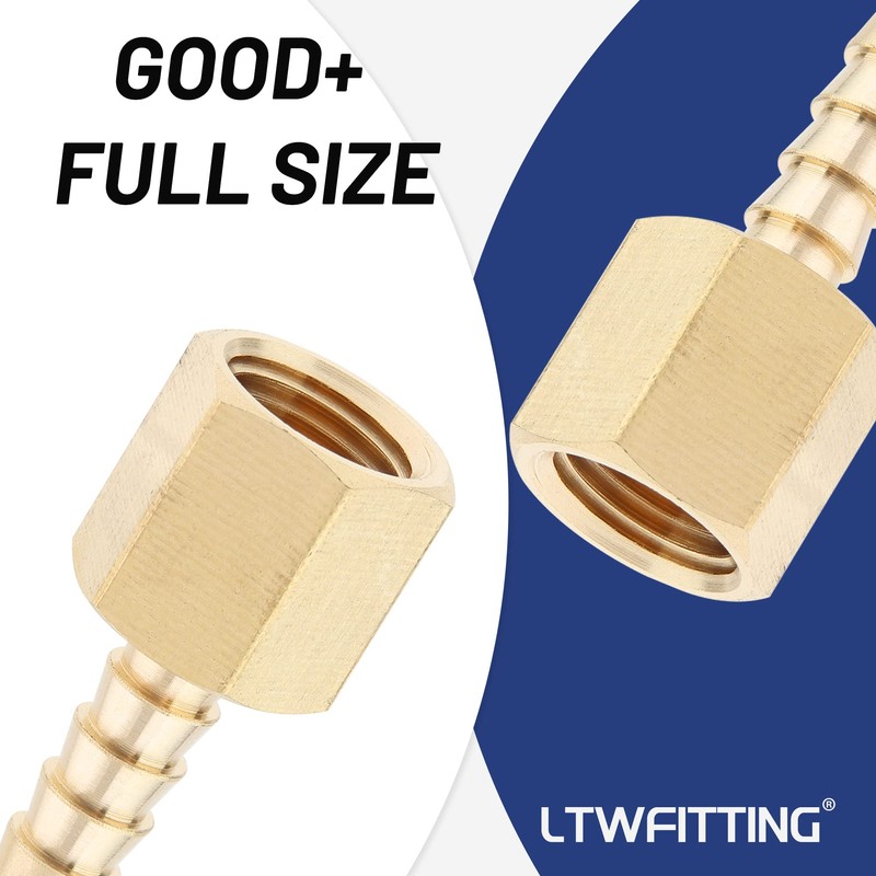 LTWFITTING Brass BSP Fitting Coupler/Adapter 1/4-Inch Female BSPP x 6mm