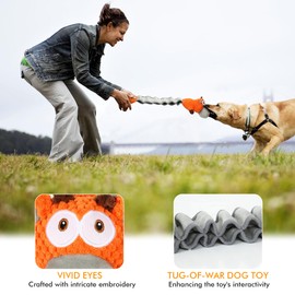 IOKHEIRA Squeaky Dog ​​Toy for Large Dogs Plush Chew Dog Toy Interactive Fetch Toy for Small Medium and Large Dogs Birthday Gifts for Aggressive Chewers Cotton Material & Crinkle Paper