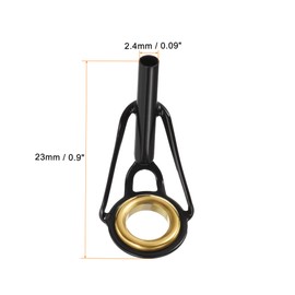 PATIKIL 2.4mm Tube Dia Fishing Rod Tips Repair Kit, 3pcs Stainless Steel Ring Guide for Saltwater Freshwater Fishing