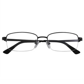 HUIHUIKK Nearsighted Metal Myopia Glasses Everyday Use Mens Womens -2.75 Black Distance Spectacles (NOT READING GLASSES)