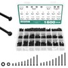 Faankiton 1600PCS M3 Hex Socket Head Cap Button Screws Nuts