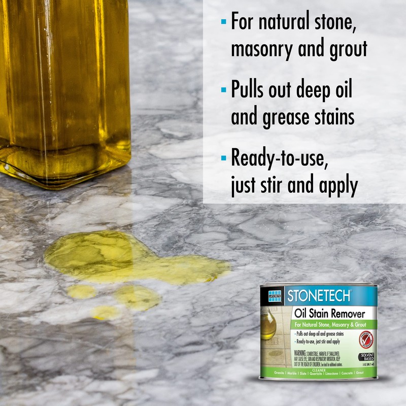 StoneTech Oil Stain Remover, Cleaner for Natural Stone, Grout, &