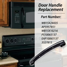 XYgdhqpt WB15X24435 AP5957851 Microwave Door Handle Compatible with General Electric Counter Top Microwave and Microwave JVM2010DS1WW JVM1810DS1BB HVM1540LM1CS HVM1540DM1BB, Black