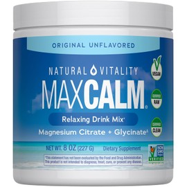 Natural Vitality Original Calm - Mezcla de bebida de magnesio, 8 onzas