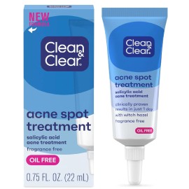 Unbranded Clean & Clear Acne Spot Treatment Gel Cream with 2% Salicylic Acid, Oil-Free Top