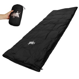whiteseek Sleeping Bag Sleeping Bag Down Envelope Lightweight Extra Small Compact Palm Size (700, Black)
