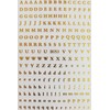 LANODO 8 Pcs Nail Stickers Alphabet 3D English (8 Colors)