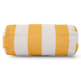 Majestic Home Goods Yellow Vertical Stripe Indoor/Outdoor Round Bolster Pillow 18.5" L x 8" W x 8" H