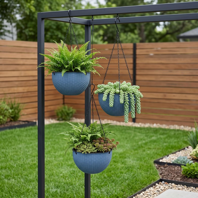 10 Inch Self-Watering Hanging Planter – Drainage