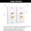 Aswalling 4 Pack Single Gang 1.0 Speaker Wire Wall Plate