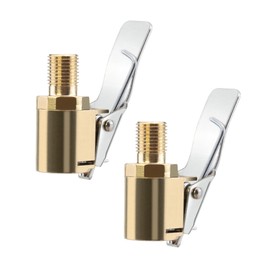 Desenda 2 PCS Tire Air Chuck with Clip Adapter, Tyre Valve Air Pump Clip, Tire Inflation Hose Adapter, Universal Tire Inflator Compressor Valve Connector for Car Truck - 8mm