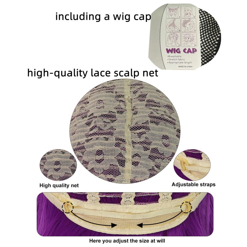 SHNQCHURE Halloween Cosplay Wig Hunters Costume Accessories with Adjustable Lace