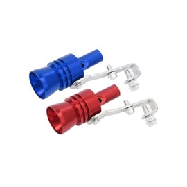 Motoforti 2pcs XL Size Universal Car Turbo Sound Exhaust Muffler Red Blue Long-lasting