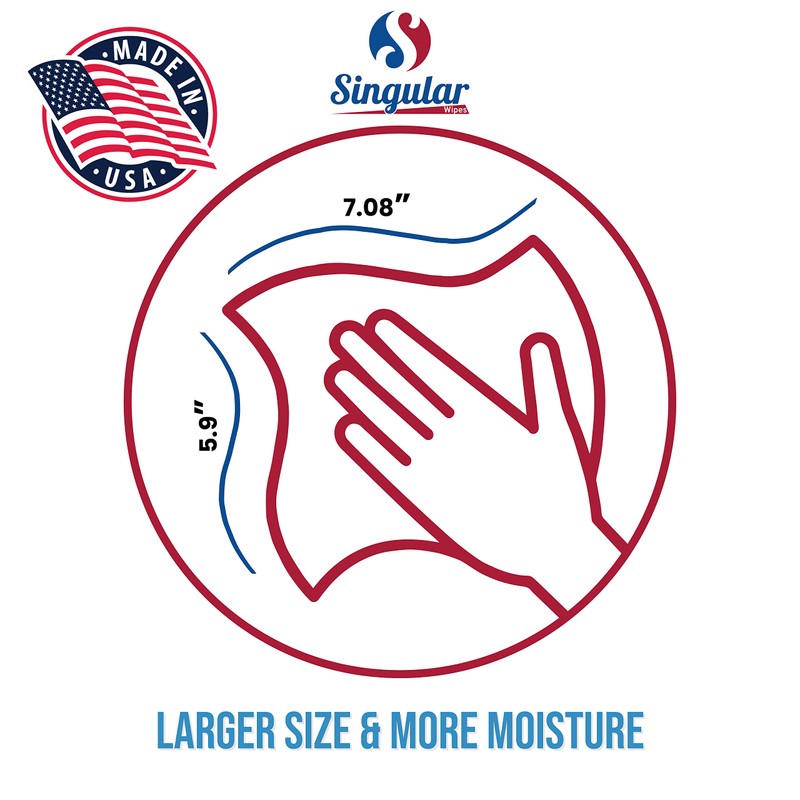 Hand Sanitizing Wipes Travel Size by Singular Wipes – 24ct
