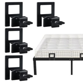 mimzemamz Mattress Holder for Bed Frame, Mattress Holder Against Slipping, for Metal Bed Frame, Adjustable Non-Slip Mattress Holder, Easy Installation Baffle, Pack of 4