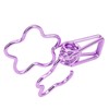 100pcs Binder Clips Cute Flower Shape Metal Hollowed Long Tail