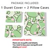 AILONEN Frog Duvet Cover Set,Cartoon Frog Bedding Set Full Size,Comforter