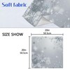 senya Christmas Cloth Napkin Winter Silver Snowflakes Print Cloth Napkin