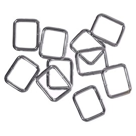 West Coast Paracord Rectangle Silver Metal Split Loops – for Crafting, Utility, Repairs, Tactical Gear, Outdoor Recreation, and More (5/8 Inch, 2 Pack)