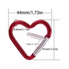 URTERYSER Climbing buckle, Outdoor Carabiner Heart Shape Keychain Clip Spring