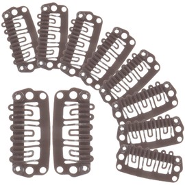 LALAFINA Wig Grip Hair 100pcs Wig Hair Extension U Shape Clip DIY Snap Combs Wig with Rubber for Hair Extension Hairpiece Accessories Metal Hair Claw Metallic