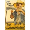 Schatzmix Tin Sign "Wer Bier trinkt hilft der Landwirtschaft!" Metal