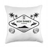 KOH Samet Thailand Sea Turtle Palm Trees Island Souvenir Throw