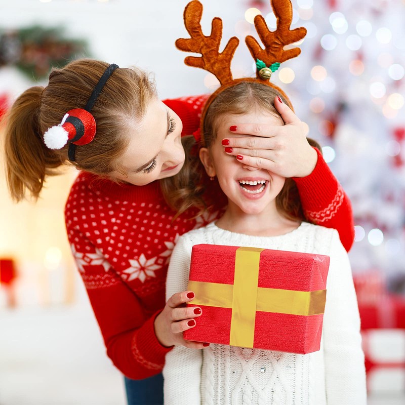 FEPITO 3 Rolls Christmas Satin Ribbon 2 Inch Wide Ribbons