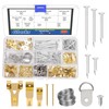 Glarks 279pcs Picture Hanging Equipment, Hanging Hardware with Hooks, Wire,