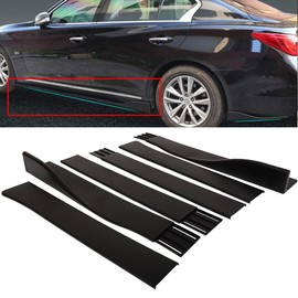 FINDAUTO Side Skirts Extension Rocker Panel Splitter 59" x 4" Fit for 86" x 4" Universal Side Skirts for Cars Body Kit