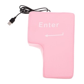 Veemoon Big Enter Key Desk Punching Bag USB Unbreakable Big Enter Button Throw Pillow Anger Relief Toys Desk Gadgets for Men Stress Men Toy On The Lap Cloth Travel Cervical Pillow