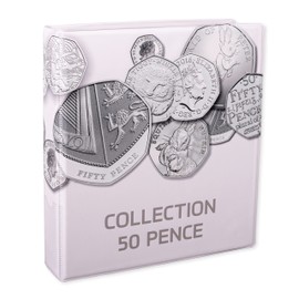 Coin Collection Album – 50p London Olympic Storage Binder – Collecting Holder - Protect and Store 200 Coins - Original SCHULZ Coin Album Whit Red Dividers.