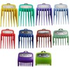 10 Pack Color-Code Clipper Guards Cutting Guides with Metal Clip
