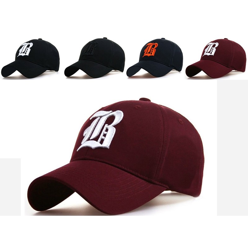 Casual Gothic B Letter Baseball Cap Snap Back Hat Hats