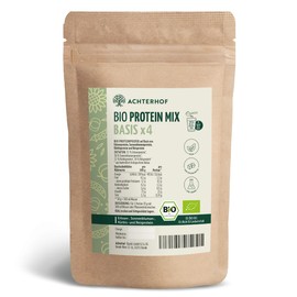 Organic Protein Base Mix x4 500g | 4 Vegetable Proteins | Rice, Pea, Sunflower and Pumpkin Seed Protein Optimally Combined | Achterhof