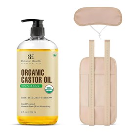 Botanic Hearth Rosemary Castor Hair Oil, 6.7 Fl Oz (198 ml) | Cold-Pressed, Hexane-Free | 100% Natural & Vegan Formula | Nourishes Hair & Scalp & Softness and Shine | Suitable for All Hair Types